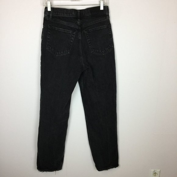 Abercrombie & Fitch Jeans 28/6R Womans 90s Straight Ultra High-Rise Black Denim - Picture 3 of 16